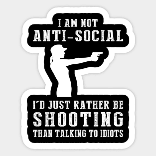 Aiming for Fun - Embrace the Shooting Humor! Sticker